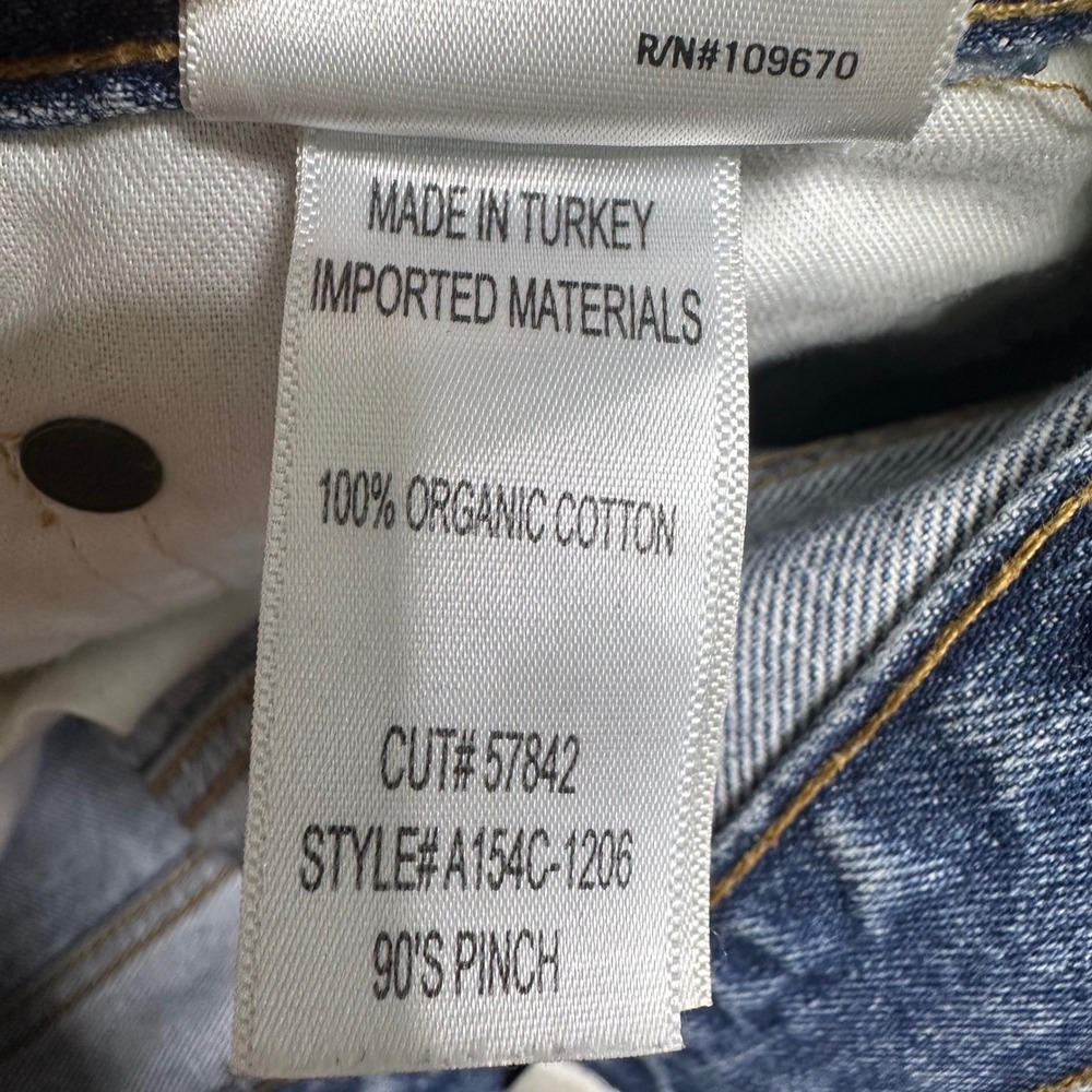 Agolde Riley high rise straight leg crop Jean denim classic distressed size 26 - Picture 12 of 13